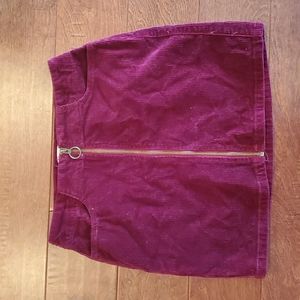 Corduroy Dark Red/Purple Mini Skirt Juniors